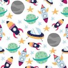 Papel De Parede Adesivo Espaço Foguete N06212