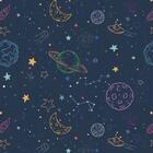 Papel De Parede Adesivo Espaço Sideral Quarto Gamer 3,50m