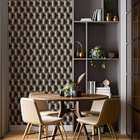 Papel De Parede Adesivo Estofado Couro Sofá Botão 2,80m