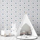 Papel De Parede Adesivo Estrela Azul N03013