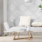 Papel De Parede Adesivo Étnico Cinza N06092