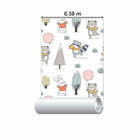 Papel De Parede Adesivo Festa Animais N09090