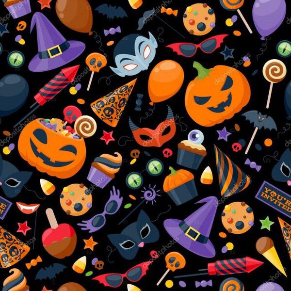 Papel De Parede Adesivo Festa Halloween Decoração Loja 3mx50cm