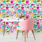 Papel De Parede Adesivo Figurinhas N010039