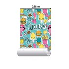 Papel De Parede Adesivo Figurinhas N010054