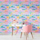 Papel De Parede Adesivo Figurinhas N010109