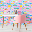 Papel De Parede Adesivo Figurinhas N010109