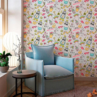 Papel De Parede Adesivo Figurinhas N010115
