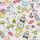 Papel De Parede Adesivo Figurinhas N010115