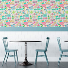 Papel De Parede Adesivo Figurinhas N010119