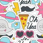 Papel De Parede Adesivo Figurinhas N010145