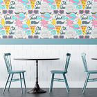 Papel De Parede Adesivo Figurinhas N010145