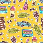 Papel De Parede Adesivo Figurinhas N010185