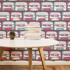 Papel De Parede Adesivo Fita K7 Retrô N05063