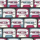 Papel De Parede Adesivo Fita K7 Retrô N05063