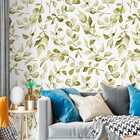 Papel De Parede Adesivo Flor Inglês Verde Claro Lavável 9m