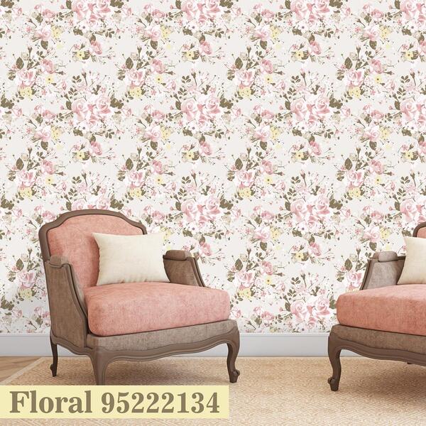 Papel De Parede Adesivo Floral 95222134 0,48x3,00m
