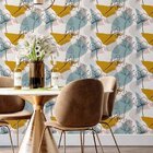 Papel De Parede Adesivo Floral Abstrato N014143