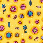 Papel De Parede Adesivo Floral Amarelo 1213