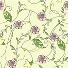 Papel De Parede Adesivo Floral Amarelo 1458