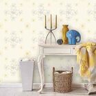 Papel De Parede Adesivo Floral Amarelo E Roxo 1257