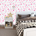 Papel De Parede Adesivo Floral Aquarelado Decoração Bebê 12m
