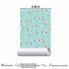 Papel De Parede Adesivo Floral Azul 226