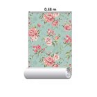 Papel De Parede Adesivo Floral Azul N09112