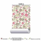 Papel De Parede Adesivo Floral Bege 685