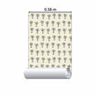 Papel De Parede Adesivo Floral Bege N012096