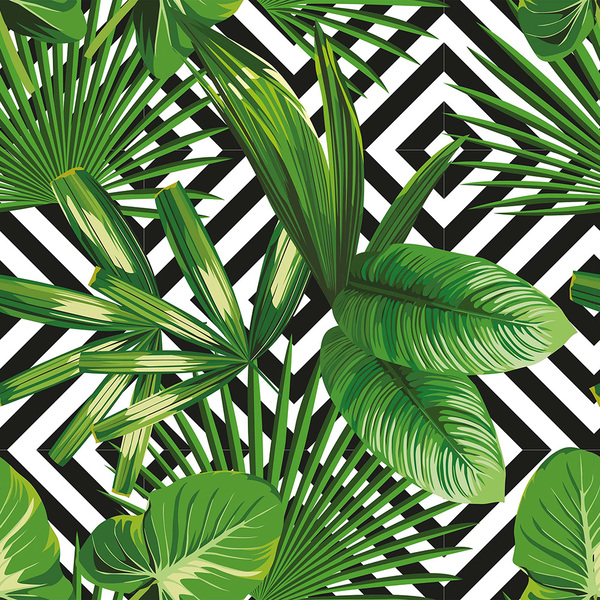 Papel De Parede Adesivo Floral Com Folhas Tropicais 3mx50cm