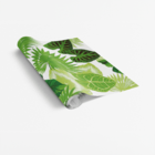 Papel De Parede Adesivo Floral Com Folhas Tropicais Verdes 1m
