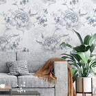 Papel De Parede Adesivo Floral Comércio N02201 0,48x2,5m