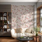 Papel De Parede Adesivo Floral Delicado Com Flores Rosa 10mx5