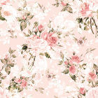 Papel De Parede Adesivo Floral Delicado Com Flores Rosa 10mx5