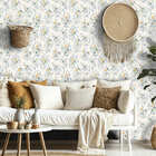 Papel De Parede Adesivo Floral Delicado Ramos De Flores 3mx50