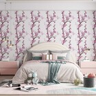 Papel De Parede Adesivo Floral Flor Rosa 112 2,5m