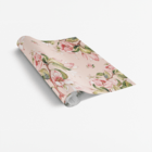Papel De Parede Adesivo Floral Folhas Verdes E Flores Rosa 2,