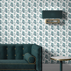 Papel De Parede Adesivo Floral Folhas Verdes Sala Quarto 3m