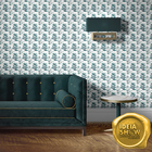 Papel De Parede Adesivo Floral Folhas Verdes Sala Quarto 3m