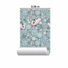 Papel De Parede Adesivo Floral Gatos 1302