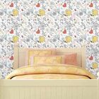 Papel De Parede Adesivo Floral Gatos 1303