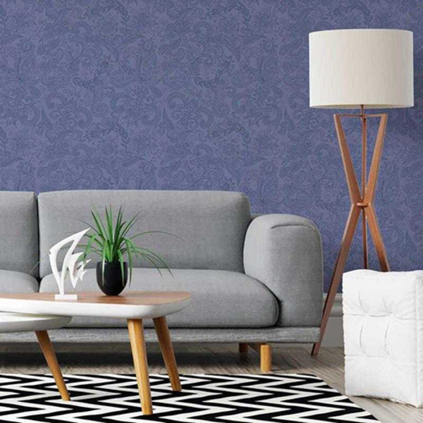 Papel De Parede Adesivo Floral Indiano Azul N05256