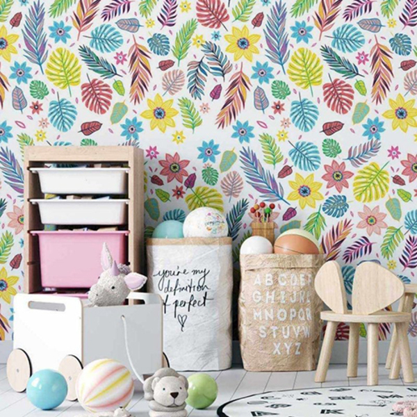 Papel De Parede Adesivo Floral Infantil N02059 0,48x2,5m