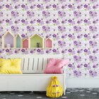 Papel De Parede Adesivo Floral Lilás 2,70x0,57m