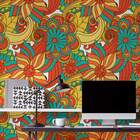 Papel De Parede Adesivo Floral Mod 123 Vinílico 60x300cm