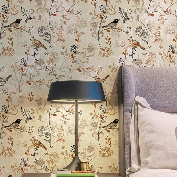 Papel De Parede Adesivo Floral Mod 180 Vinílico 60x300cm