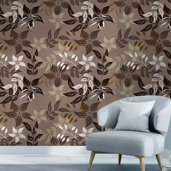 Papel De Parede Adesivo Floral Mod 254 Vinílico 60x300cm