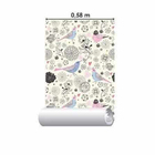 Papel De Parede Adesivo Floral Pássaros 390