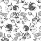 Papel De Parede Adesivo Floral Preto N03077